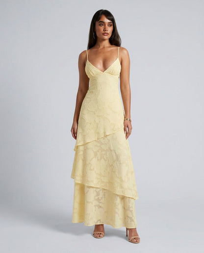 Tiered A-Line Maxi Dress