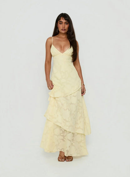 Tiered A-Line Maxi Dress
