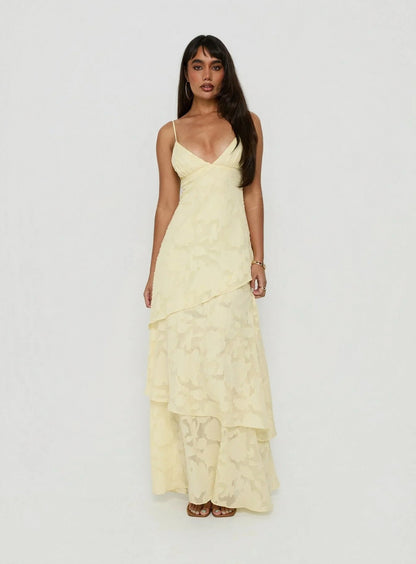 Tiered A-Line Maxi Dress